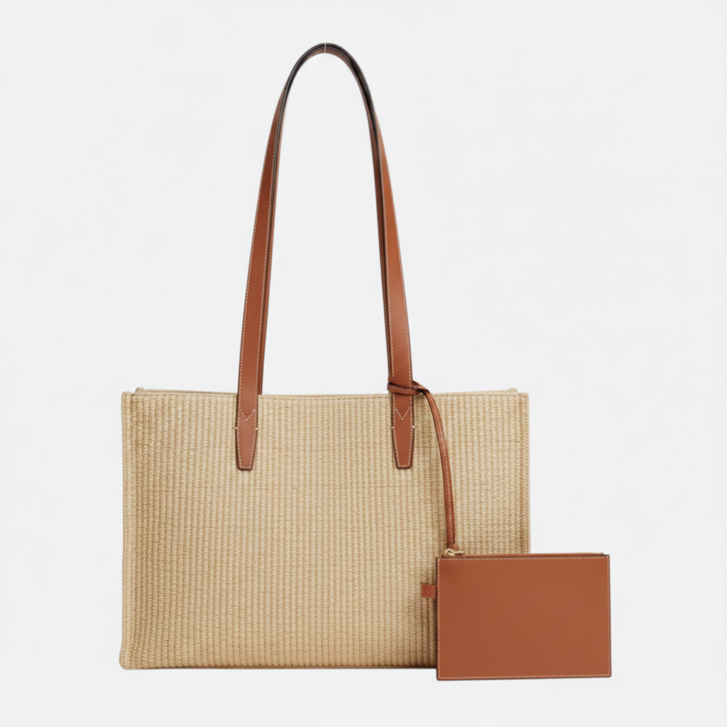 Woven Raffia Basket Bag