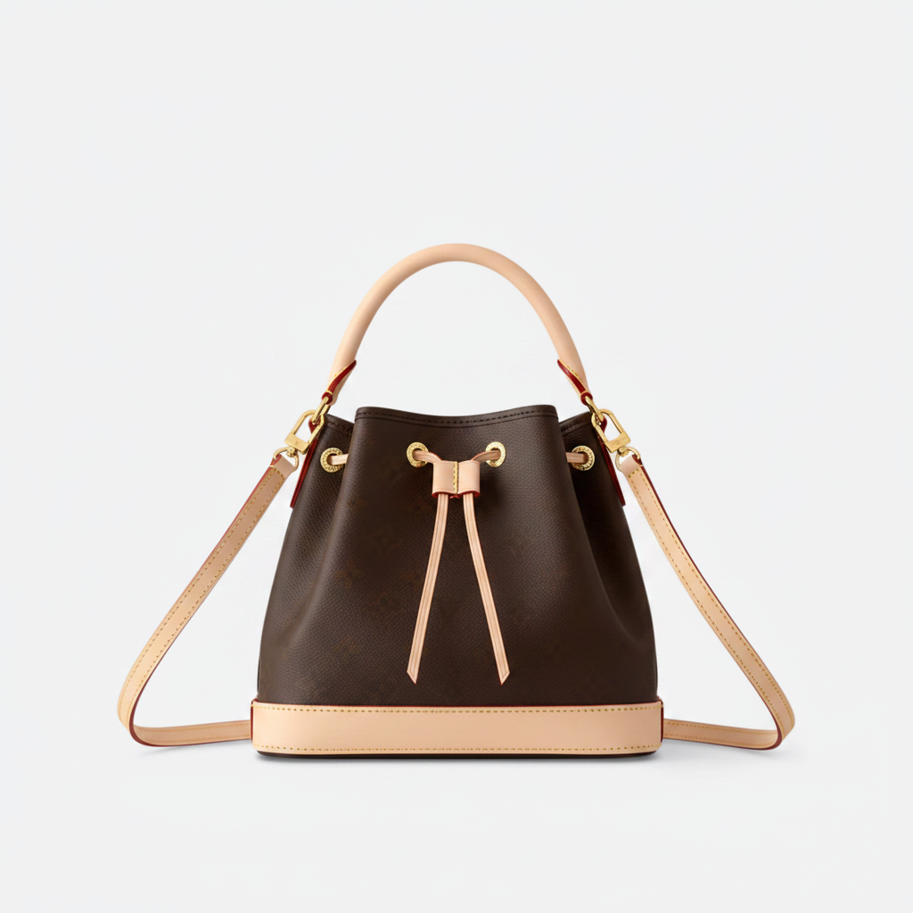 Structured Leather Top Handle Bag