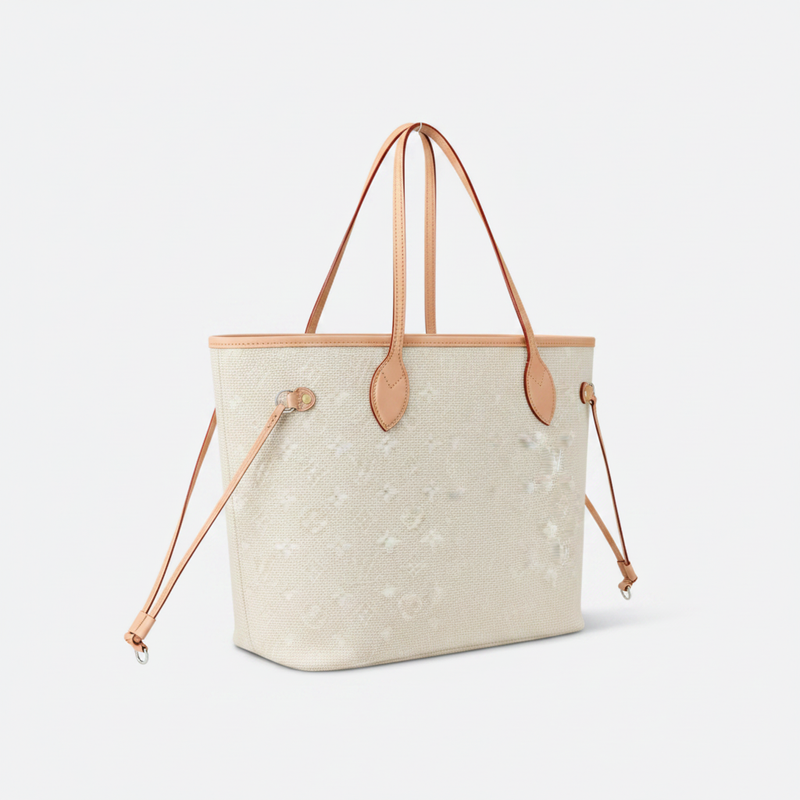 Monogrammed Leather Tote Bag