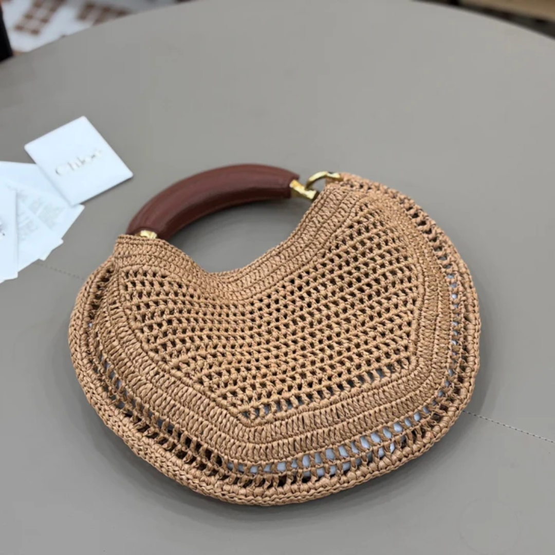 CHLOÉ HEISSE SOMMER BANANA-TASCHEN AUS RAFFIA