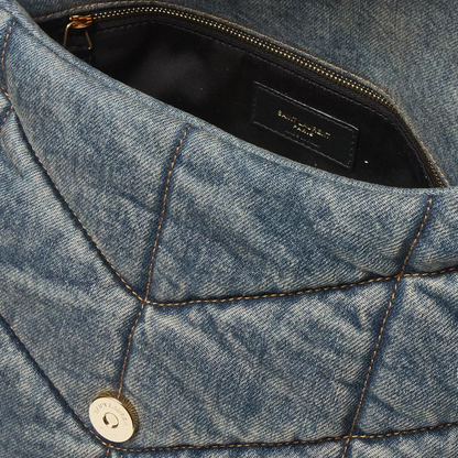 LOULOU PUFFER TASCHE AUS GESTEPPTEM VINTAGE-DENIM