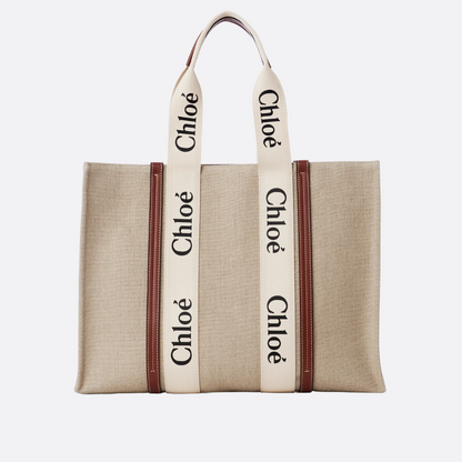 GROßE WOODY-TASCHE AUS LEINEN VON CHLOÉ
