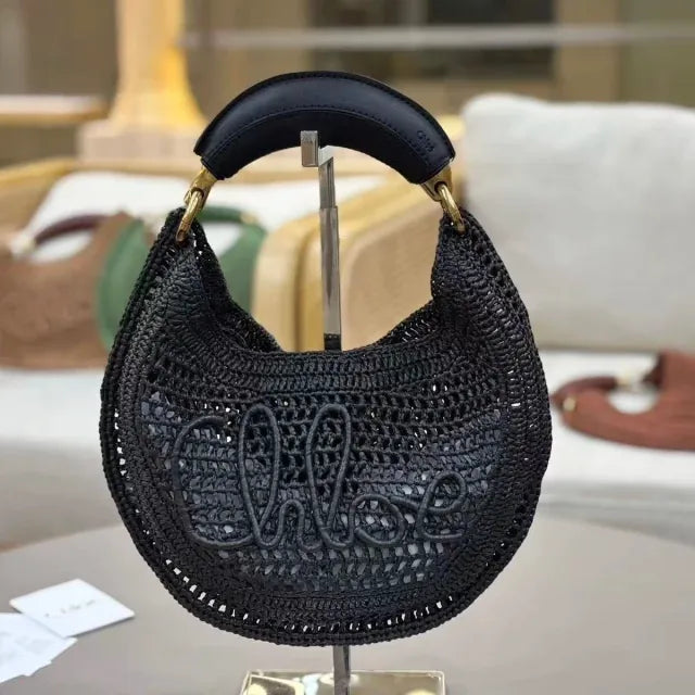 CHLOÉ HEISSE SOMMER BANANA-TASCHEN AUS RAFFIA