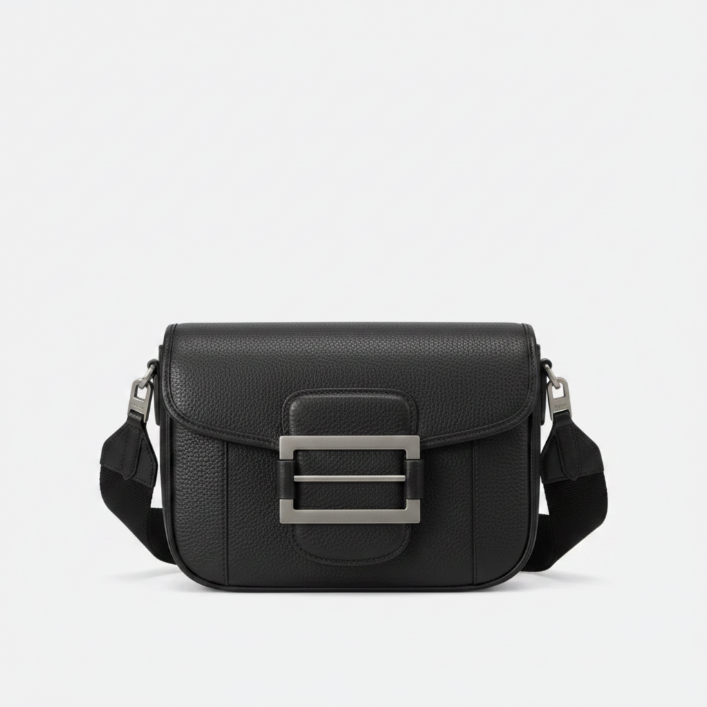 Leather Horsebit Shoulder Bag
