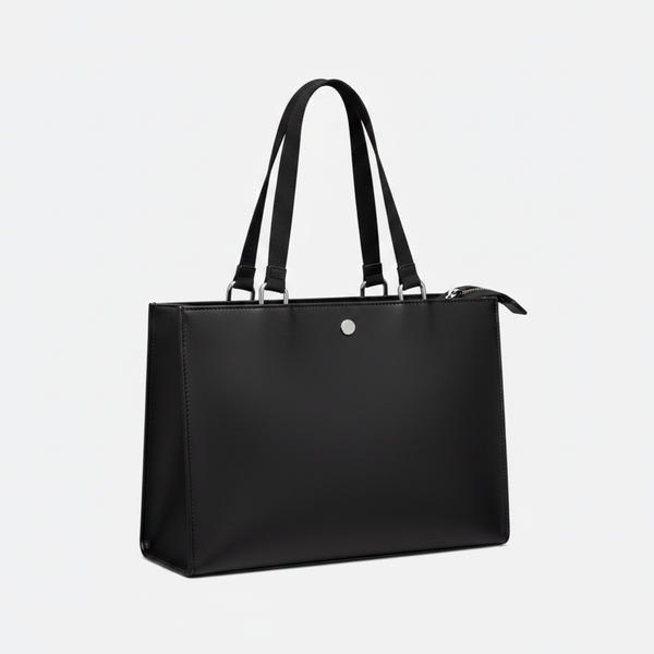 Vertical Leather Tote Bag