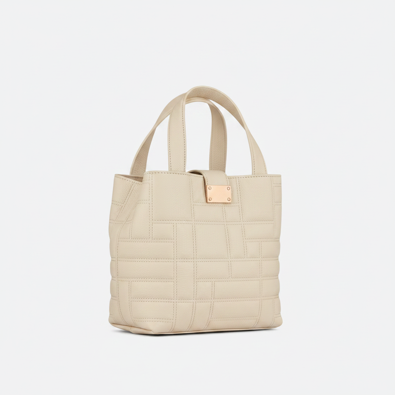 Vertical Leather Tote Bag