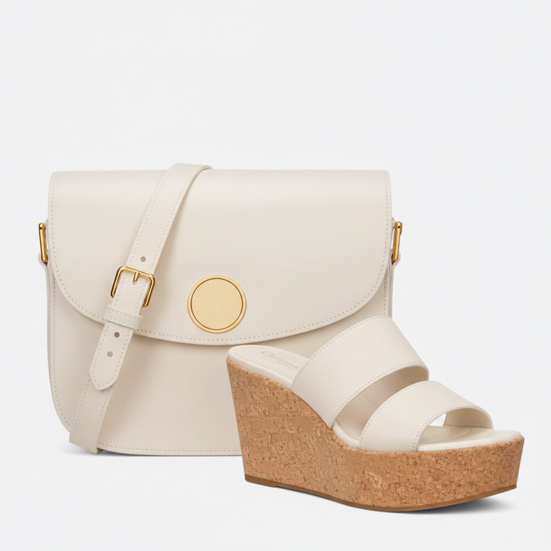 Medium Hobo Bag and Block Heel Slide Set