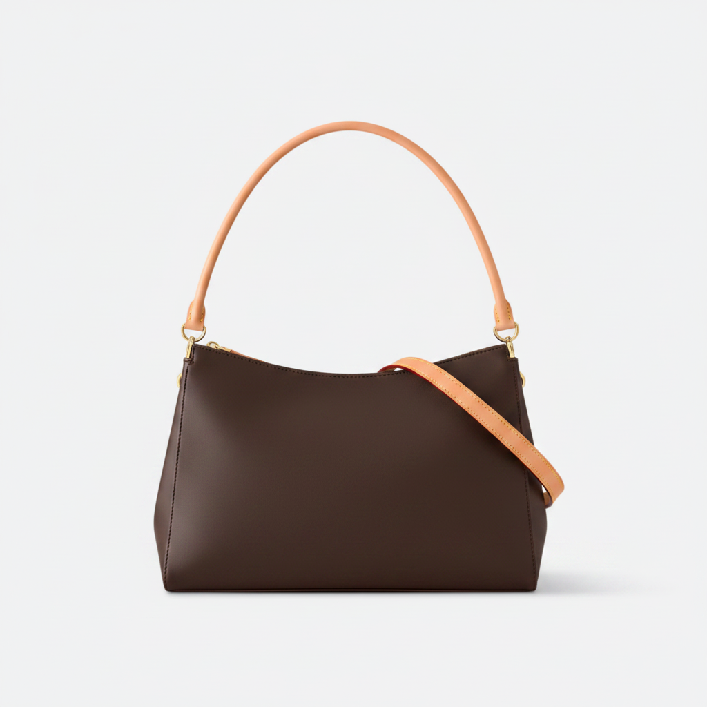 Monogrammed Leather Shoulder Bag